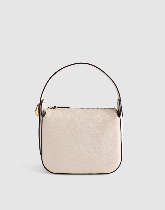 The Sculpted Metal Wristlet Bag VINTAGE MUSLIN