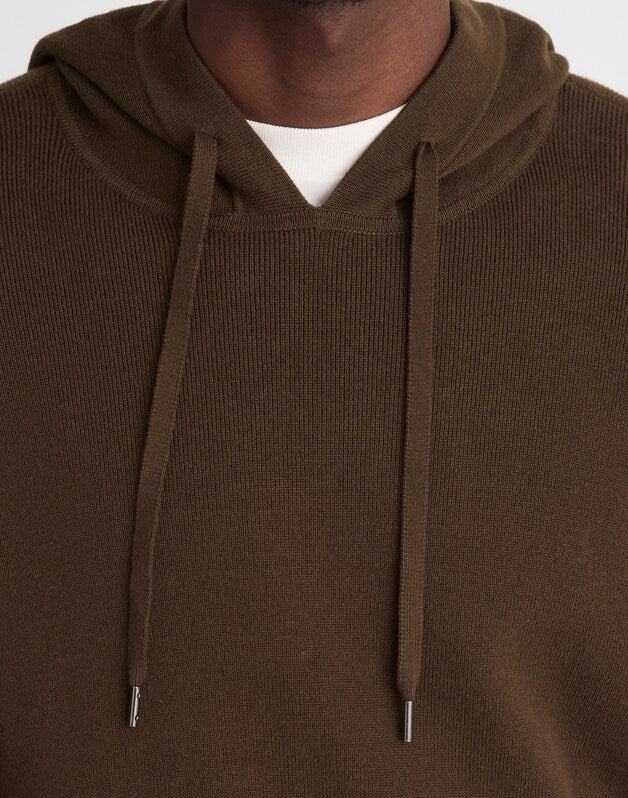 Knit Hoodie DARK MOCHA