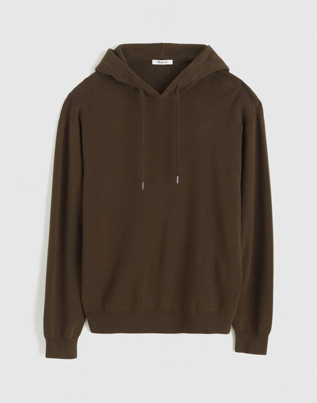 Knit Hoodie DARK MOCHA