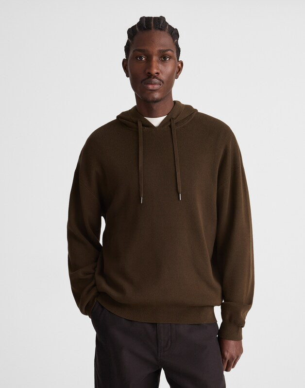 Knit Hoodie DARK MOCHA