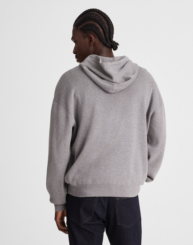 Knit Hoodie HEATHER GREY