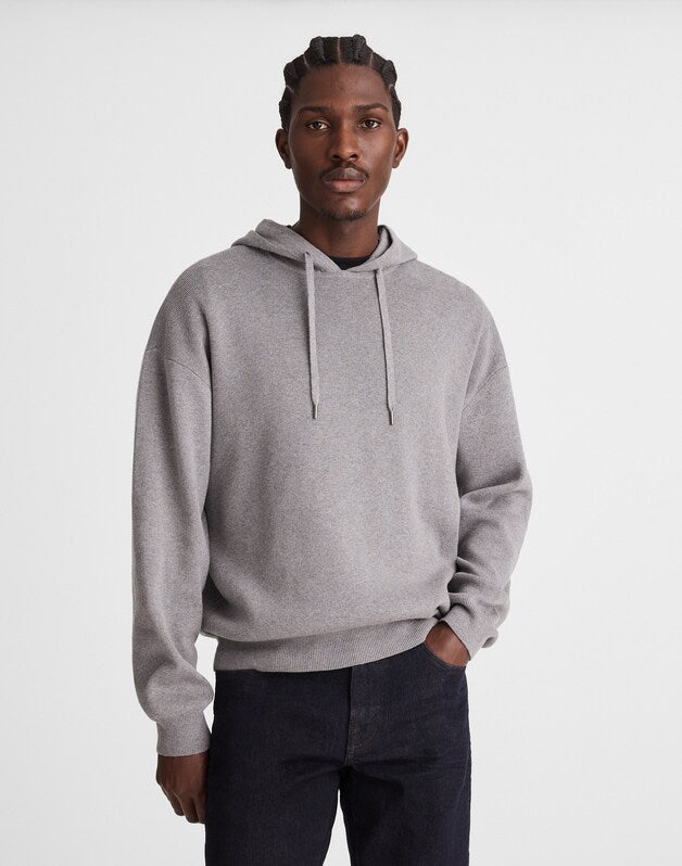 Knit Hoodie HEATHER GREY