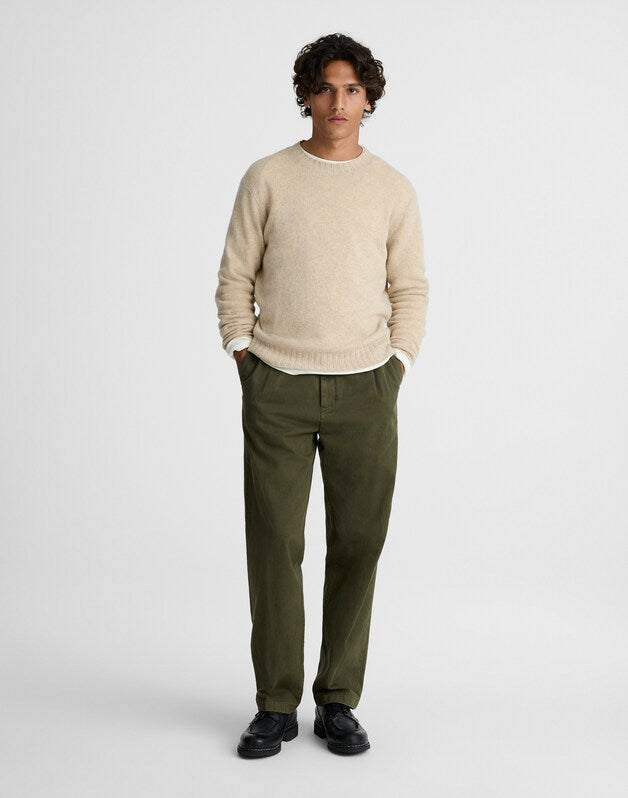 Crewneck Sweater in Heritage Merino Wool PEBBLE STONE