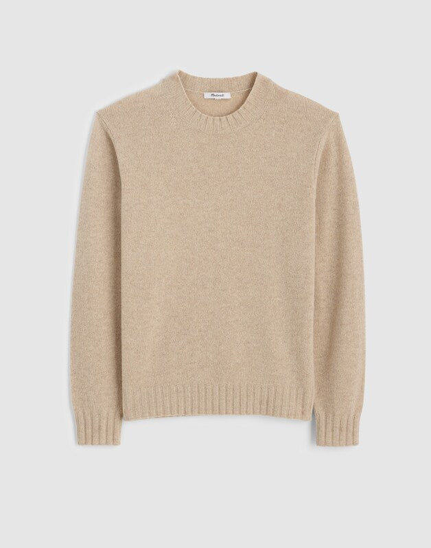 Crewneck Sweater in Heritage Merino Wool PEBBLE STONE