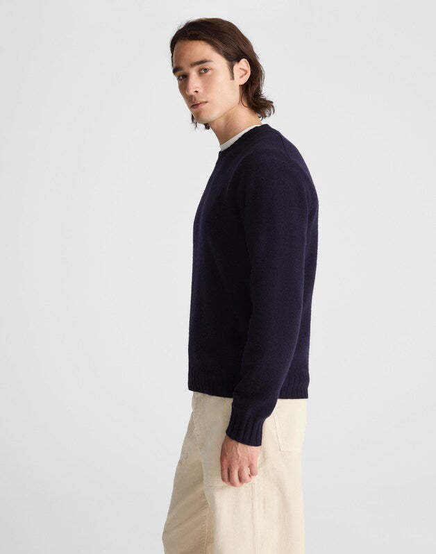 Crewneck Sweater in Heritage Merino Wool NAVY