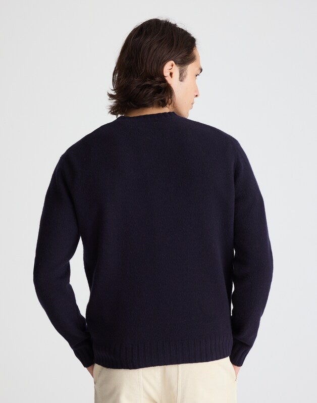 Crewneck Sweater in Heritage Merino Wool NAVY