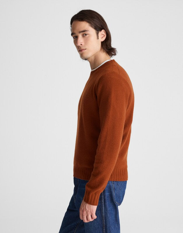Crewneck Sweater in Heritage Merino Wool ROASTED ORANGE
