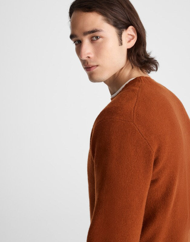 Crewneck Sweater in Heritage Merino Wool ROASTED ORANGE