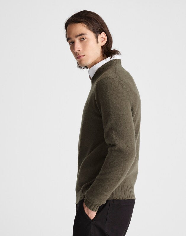 Crewneck Sweater in Heritage Merino Wool DRIFTWOOD BROWN