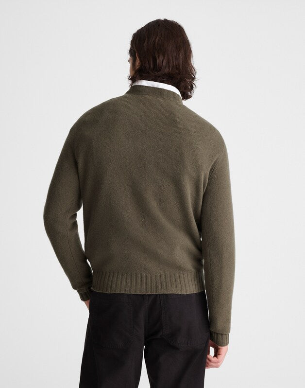 Crewneck Sweater in Heritage Merino Wool DRIFTWOOD BROWN