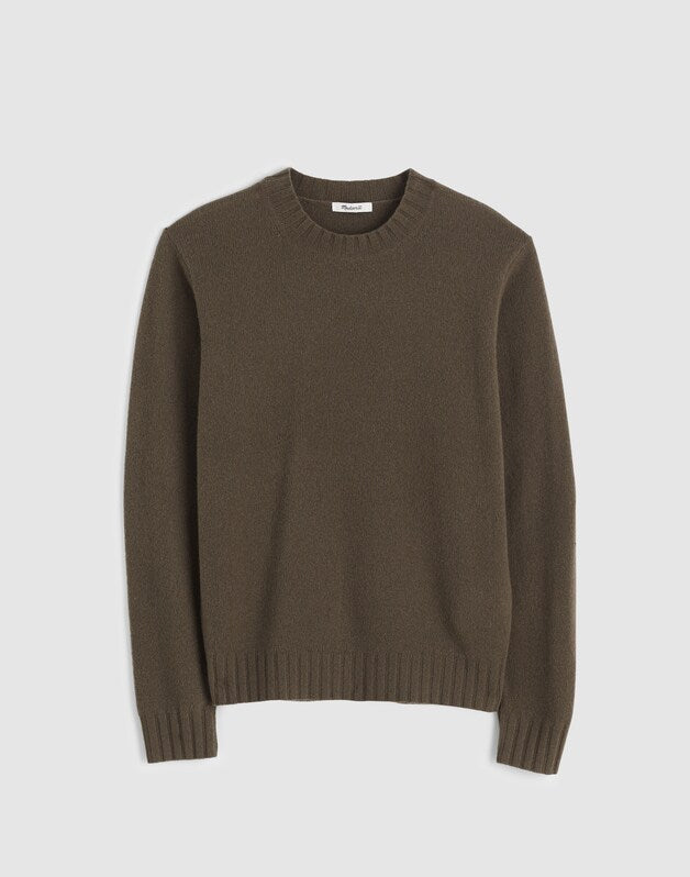 Crewneck Sweater in Heritage Merino Wool DRIFTWOOD BROWN