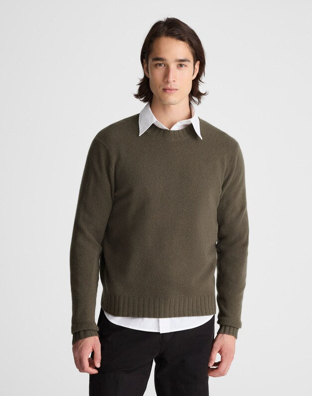 Crewneck Sweater in Heritage Merino Wool DRIFTWOOD BROWN