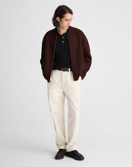Boiled Wool Baseball Jacket ESPRESSO BEAN