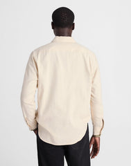 Lightweight Flannel Button-Up Shirt HEATHER OATMEAL