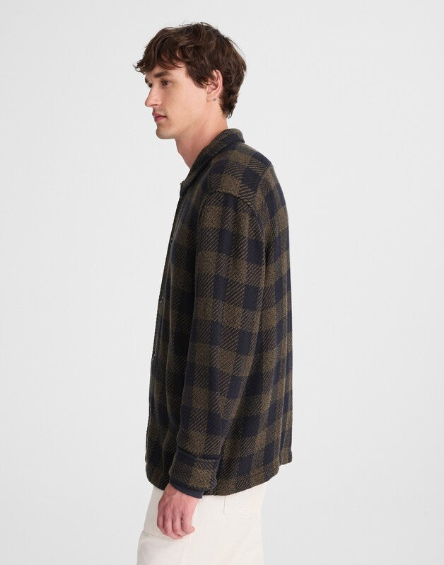 Twill Shirt-Jacket in Broken Plaid GRADIENT PLAID