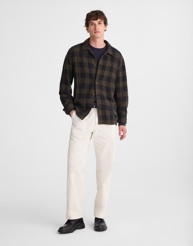 Twill Shirt-Jacket in Broken Plaid GRADIENT PLAID