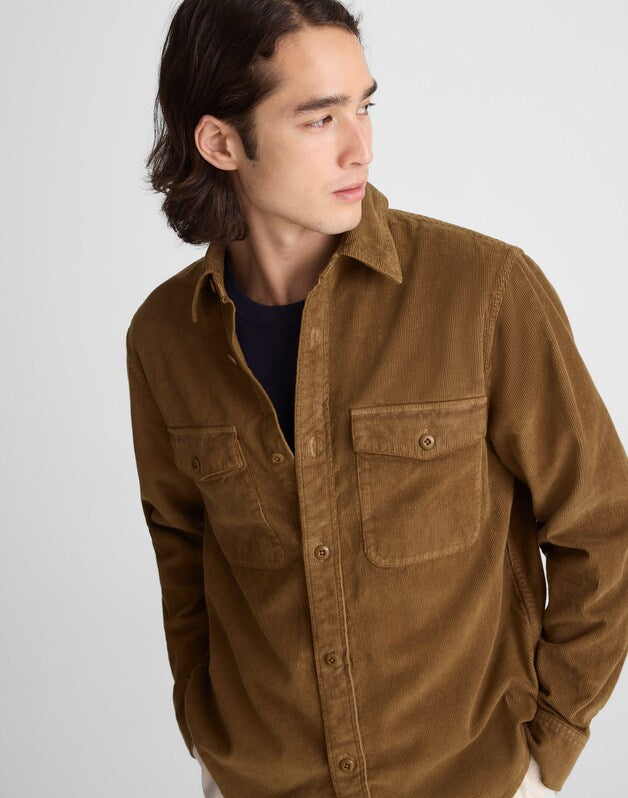 Corduroy Work Shirt WOODLAND BROWN