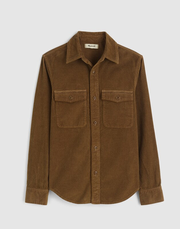 Corduroy Work Shirt WOODLAND BROWN