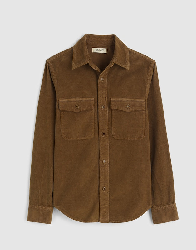 Corduroy Work Shirt WOODLAND BROWN