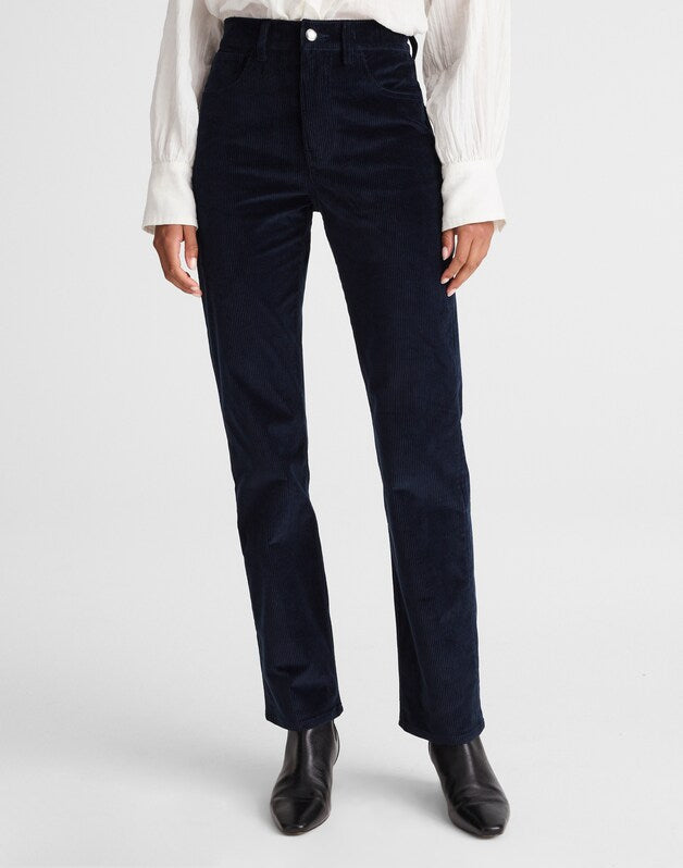 The Longline Straight Pant in Corduroy CLASSIC NAVY