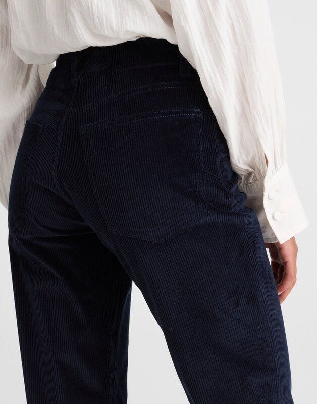 The Longline Straight Pant in Corduroy CLASSIC NAVY
