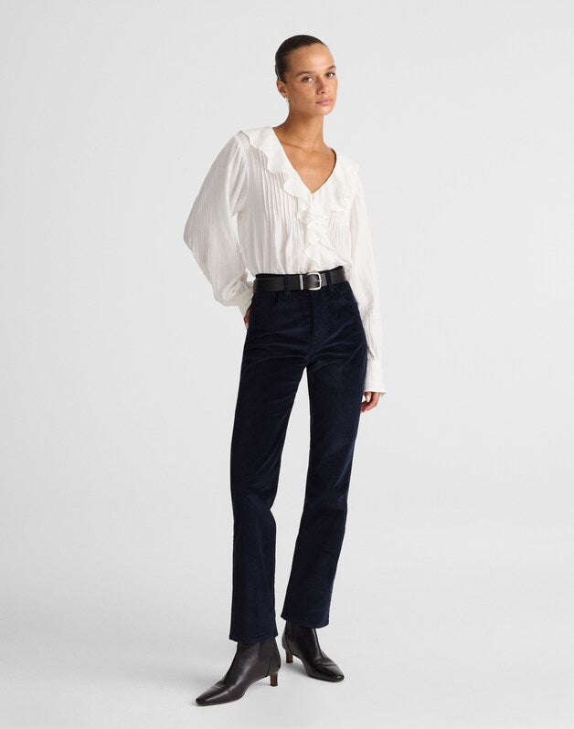 The Longline Straight Pant in Corduroy CLASSIC NAVY