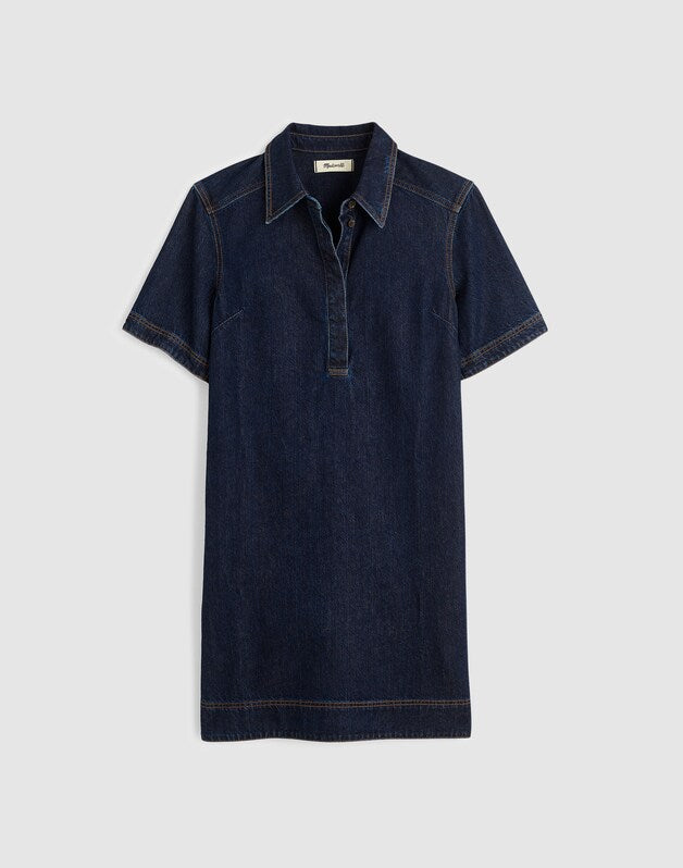 Denim Popover Mini Dress RINSE WASH