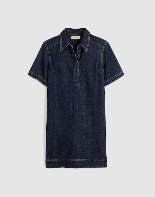 Denim Popover Mini Dress RINSE WASH