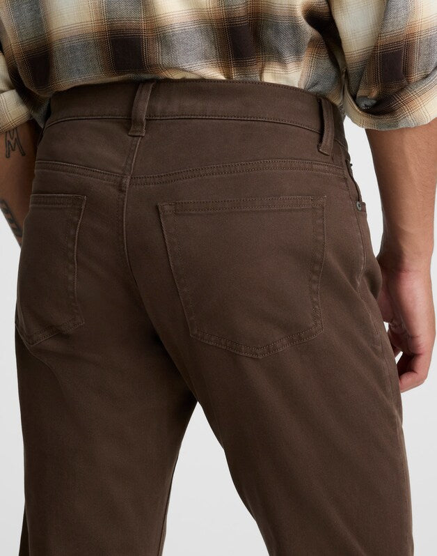 Athletic Slim Pants in Allday Twill DARK BROWN