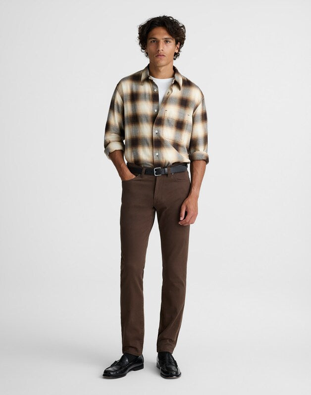 Athletic Slim Pants in Allday Twill DARK BROWN