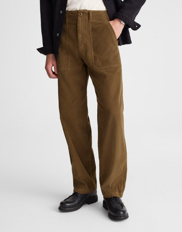 Fatigue Pants in Corduroy WOODLAND BROWN