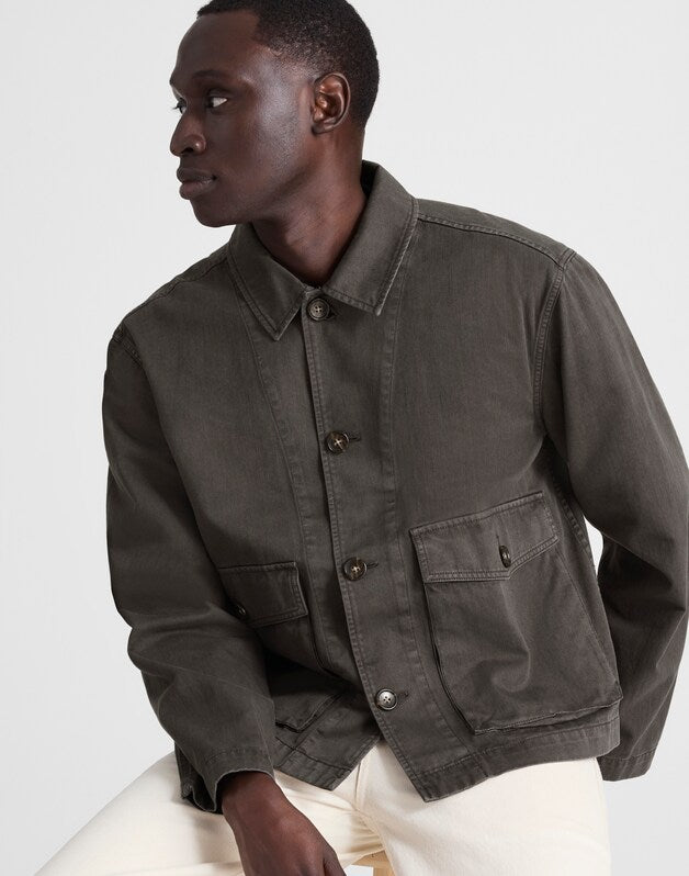 Patch-Pocket Work Jacket SOFT CHARCOAL