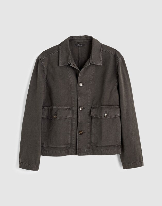 Patch-Pocket Work Jacket SOFT CHARCOAL
