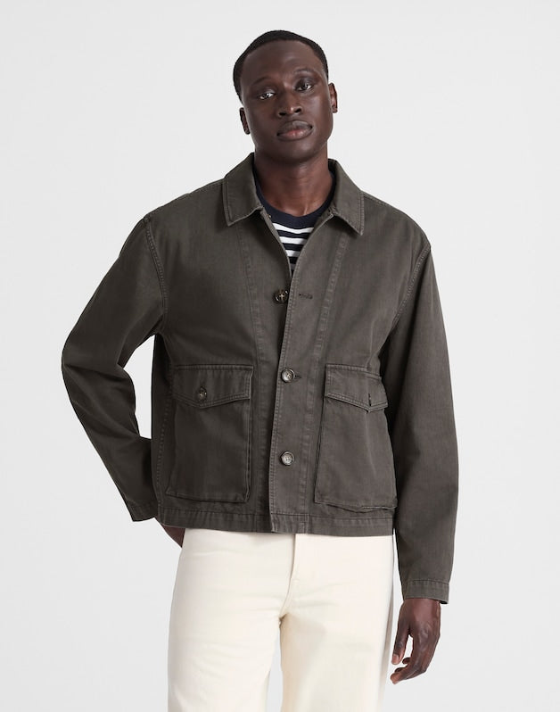 Patch-Pocket Work Jacket SOFT CHARCOAL