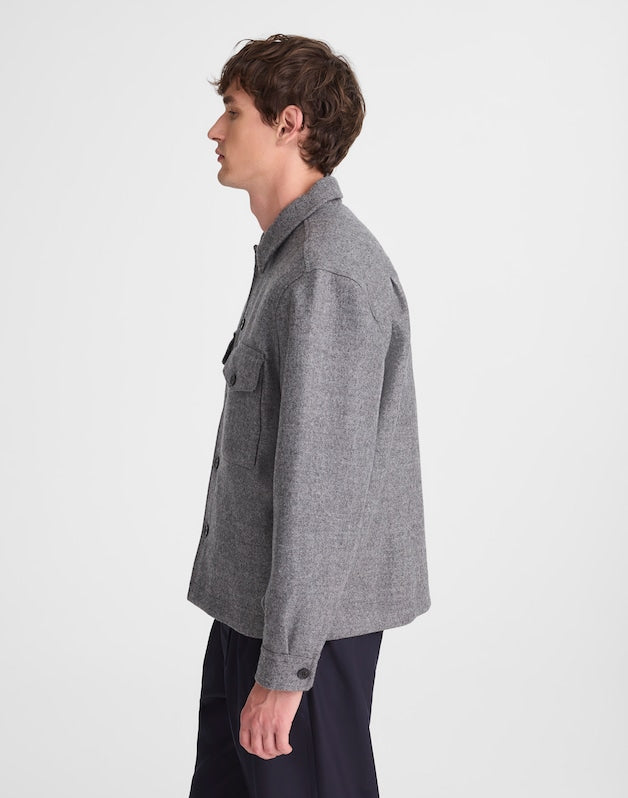 Shirt-Jacket in Italian Wool HTHR GREY