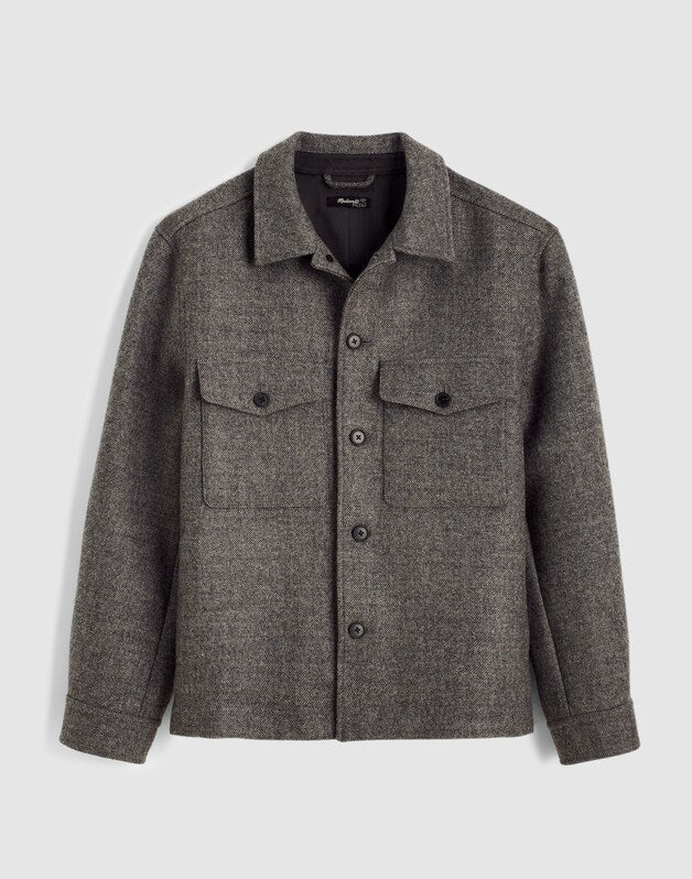 Shirt-Jacket in Italian Wool HTHR GREY