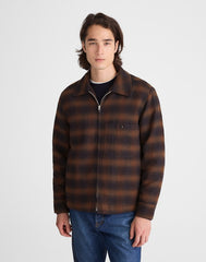 Zip-Front Jacket in Japanese Flannel OMBRE CHECK