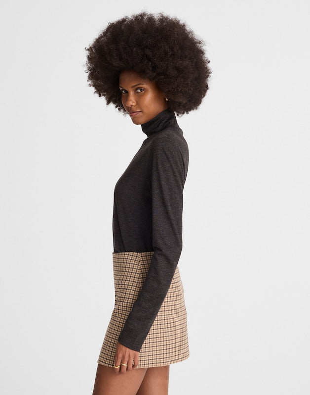 Double-Faced Mini Skirt DARK COCOA