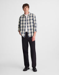 Lightweight Flannel Button-Up Shirt OATMEAL