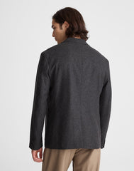 Unstructured Houndstooth Blazer CHARCOAL