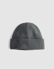 Cotton-Blend Beanie CHARCOAL GREY