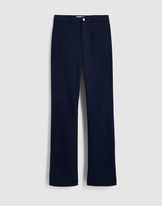 The Curvy Wide-Leg Pant in Garment-Dyed Twill MIDNIGHT NAVY