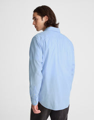Cotton Poplin Button-Up Shirt FRENCH BLUE