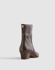 The Lexie Ankle Boot in Leather TURKISH COFFEE