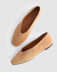 The Mylie Ballet Flat in Suede TAWNY KHAKI