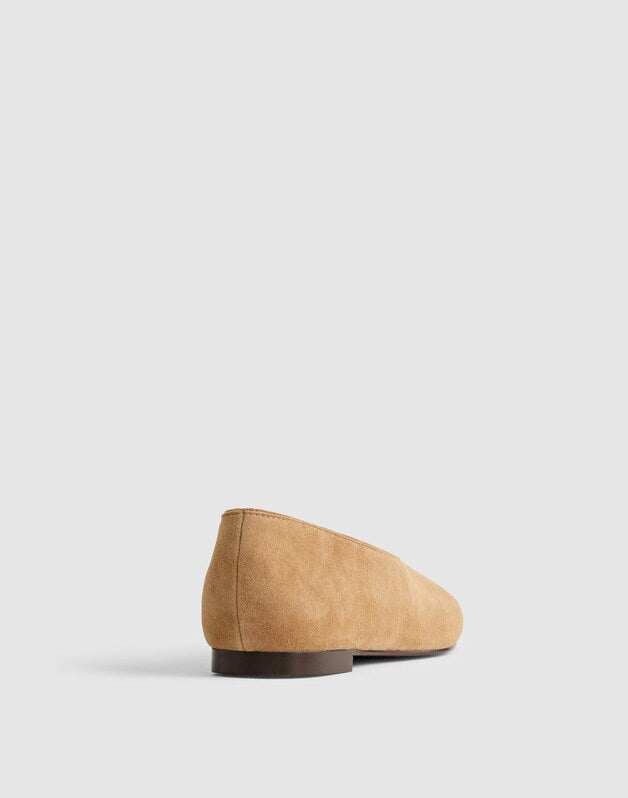 The Mylie Ballet Flat in Suede TAWNY KHAKI