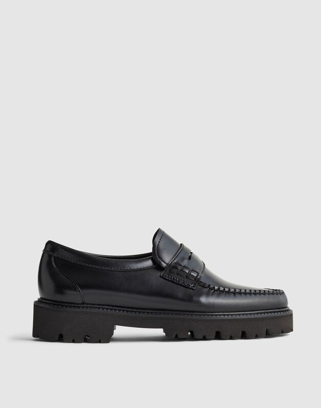 G.H.BASS Grace Super Lug Loafers BLACK