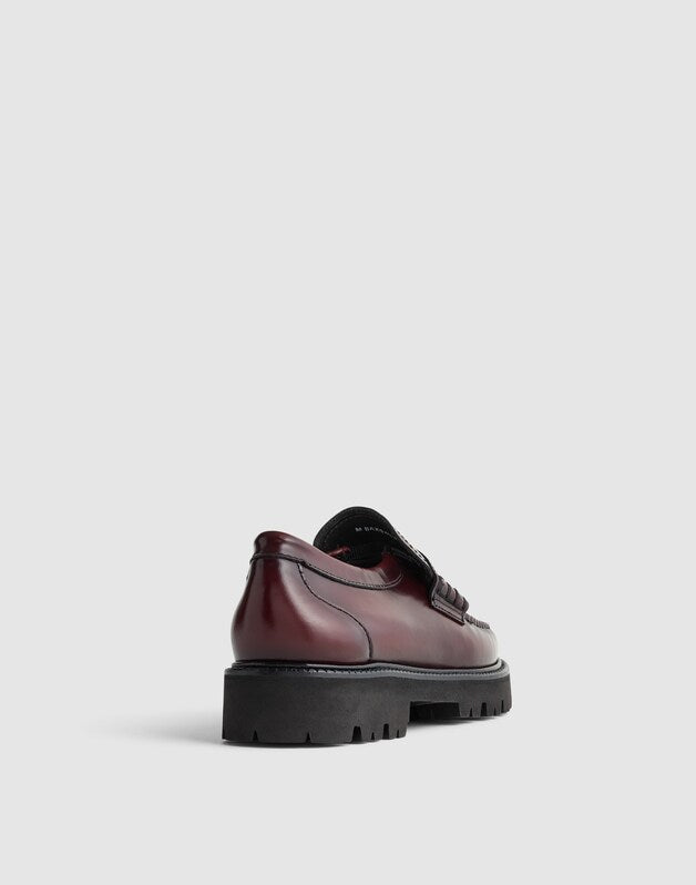 G.H.BASS Grace Super Lug Loafers WINE
