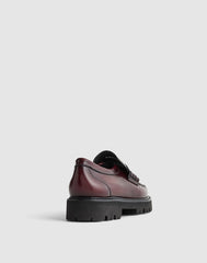 G.H.BASS Grace Super Lug Loafers WINE