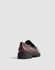 G.H.BASS Grace Super Lug Loafers WINE